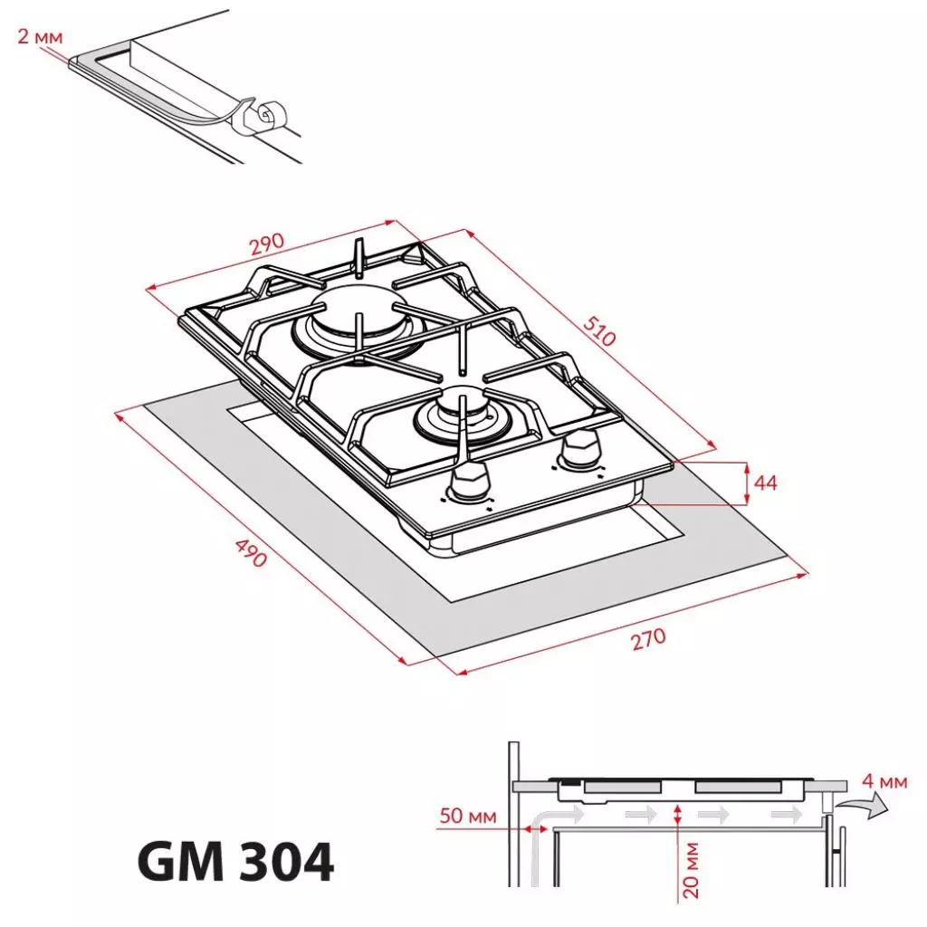 Варочная поверхность Weilor GM 304 SS - 9 Варочная поверхность Weilor GM 304 SS - 9