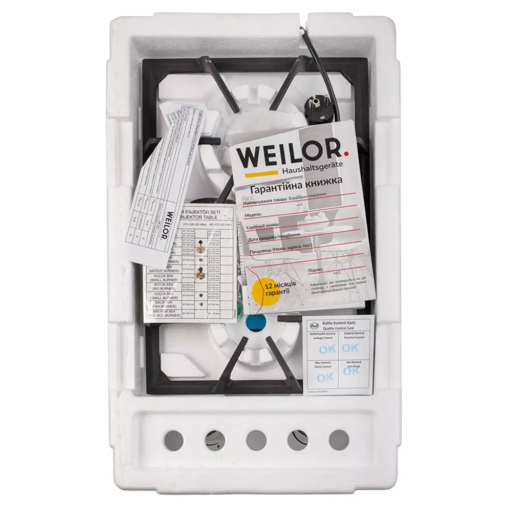 Варочная поверхность Weilor GM 304 WH - 9 Варочная поверхность Weilor GM 304 WH - 9