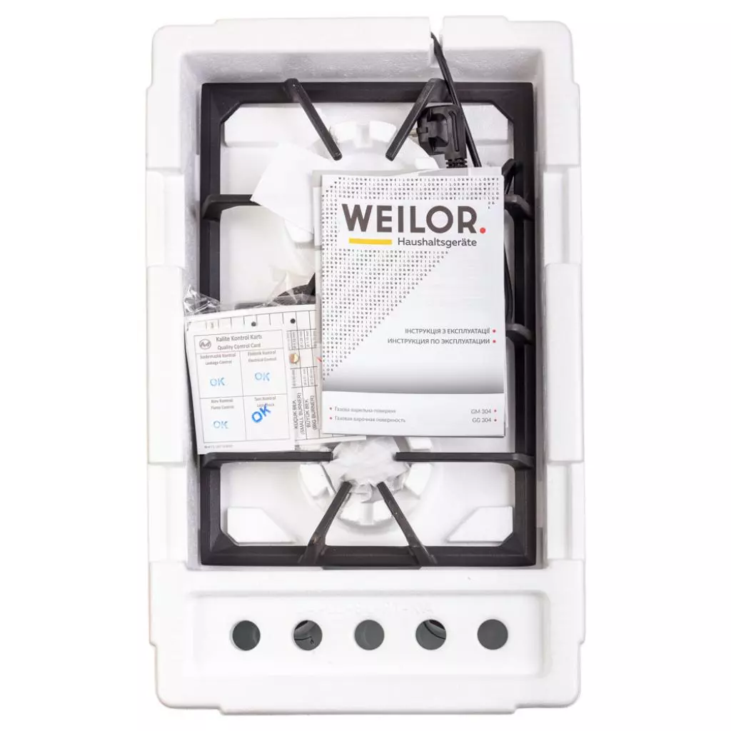 Варочная поверхность Weilor GG 304 WH - 9 Варочная поверхность Weilor GG 304 WH - 9