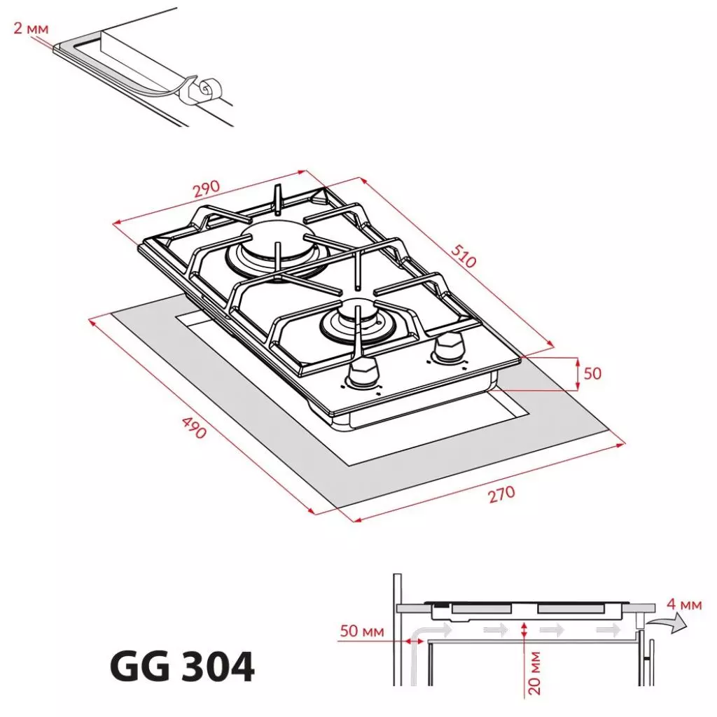 Варочная поверхность Weilor GG 304 WH - 10 Варочная поверхность Weilor GG 304 WH - 10