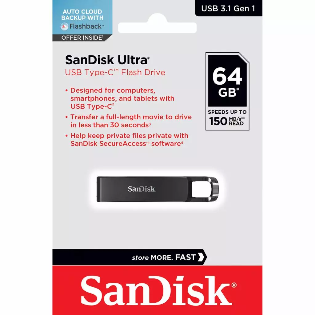 USB флеш накопитель SanDisk 64GB Ultra Type-C (SDCZ460-064G-G46) - 6 USB флеш накопитель SanDisk 64GB Ultra Type-C (SDCZ460-064G-G46) - 6