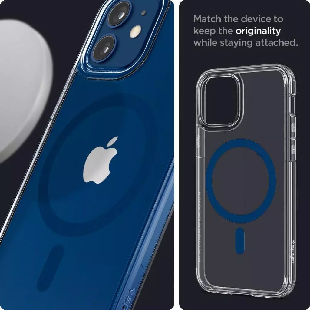Чехол для моб. телефона Spigen Apple iPhone 12 / 12 Pro Ultra Hybrid Mag Safe, Blue (ACS02627) - 1 Чехол для моб. телефона Spigen Apple iPhone 12 / 12 Pro Ultra Hybrid Mag Safe, Blue (ACS02627) - 1