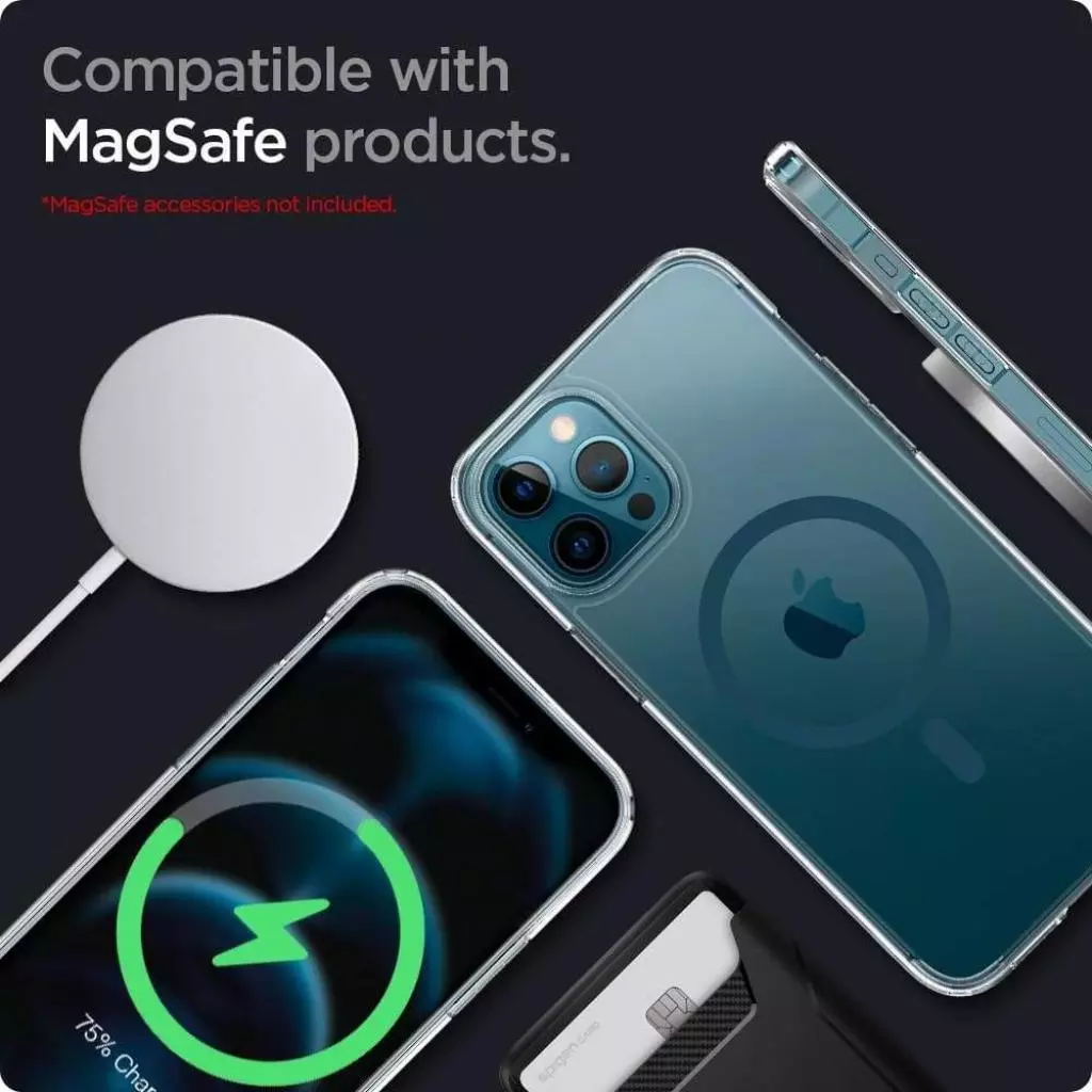 Чехол для моб. телефона Spigen iPhone 12 Pro Max Ultra Hybrid Mag Safe, Pacific Blue (ACS02624) - 2 Чехол для моб. телефона Spigen iPhone 12 Pro Max Ultra Hybrid Mag Safe, Pacific Blue (ACS02624) - 2