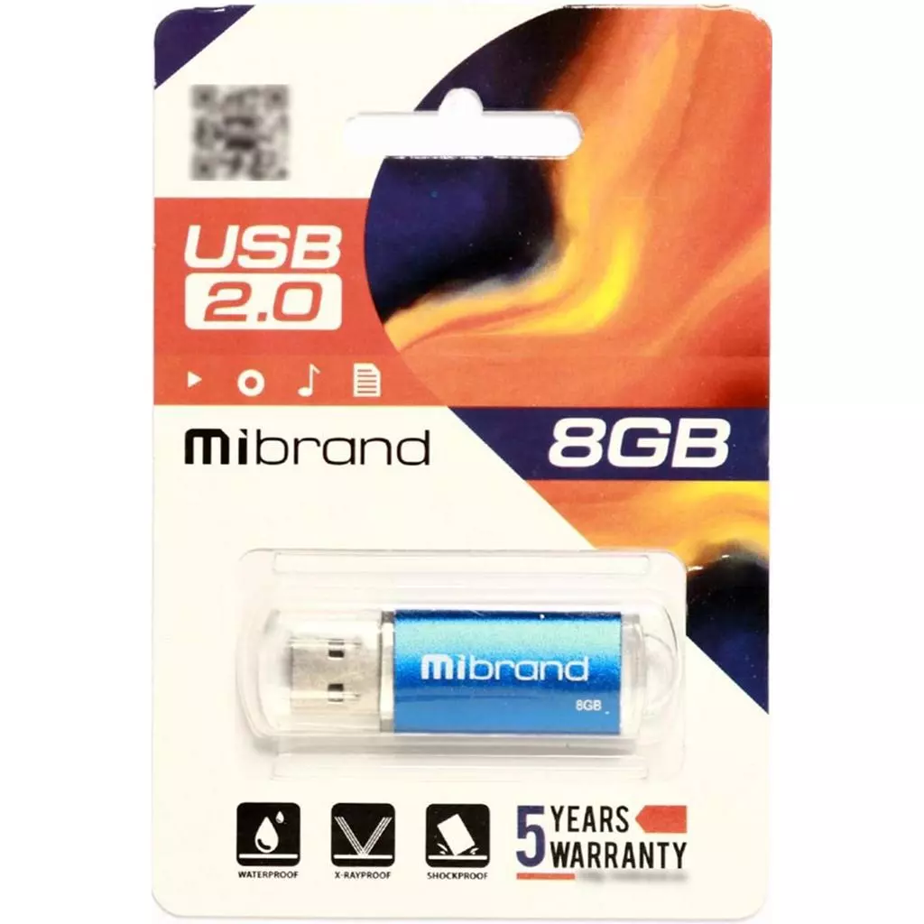 USB флеш накопитель Mibrand 8GB Cougar Blue USB 2.0 (MI2.0/CU8P1U) - 1 USB флеш накопитель Mibrand 8GB Cougar Blue USB 2.0 (MI2.0/CU8P1U) - 1