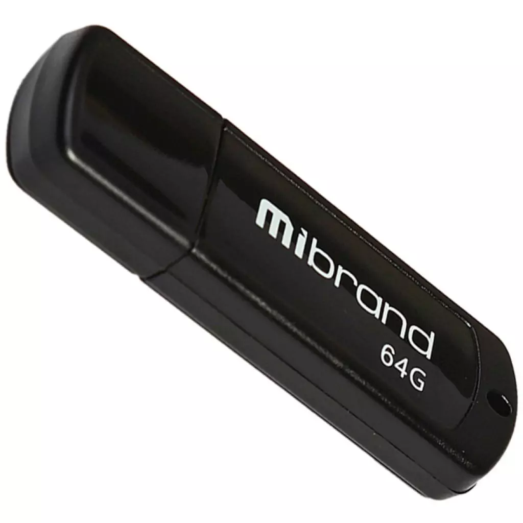 USB флеш накопитель Mibrand 64GB Grizzly Black USB 2.0 (MI2.0/GR64P3B)