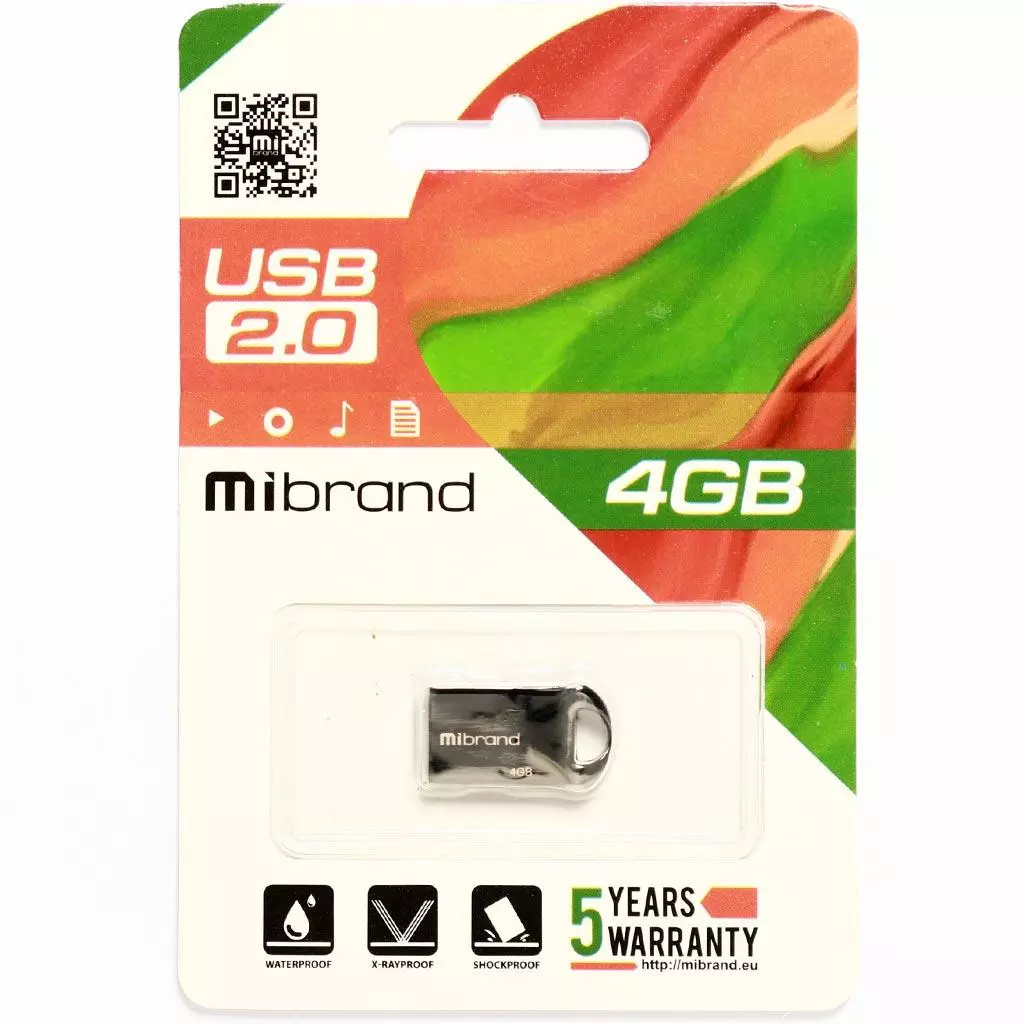 USB флеш накопитель Mibrand 8GB Hawk Black USB 2.0 (MI2.0/HA8M1B) - 1 USB флеш накопитель Mibrand 8GB Hawk Black USB 2.0 (MI2.0/HA8M1B) - 1
