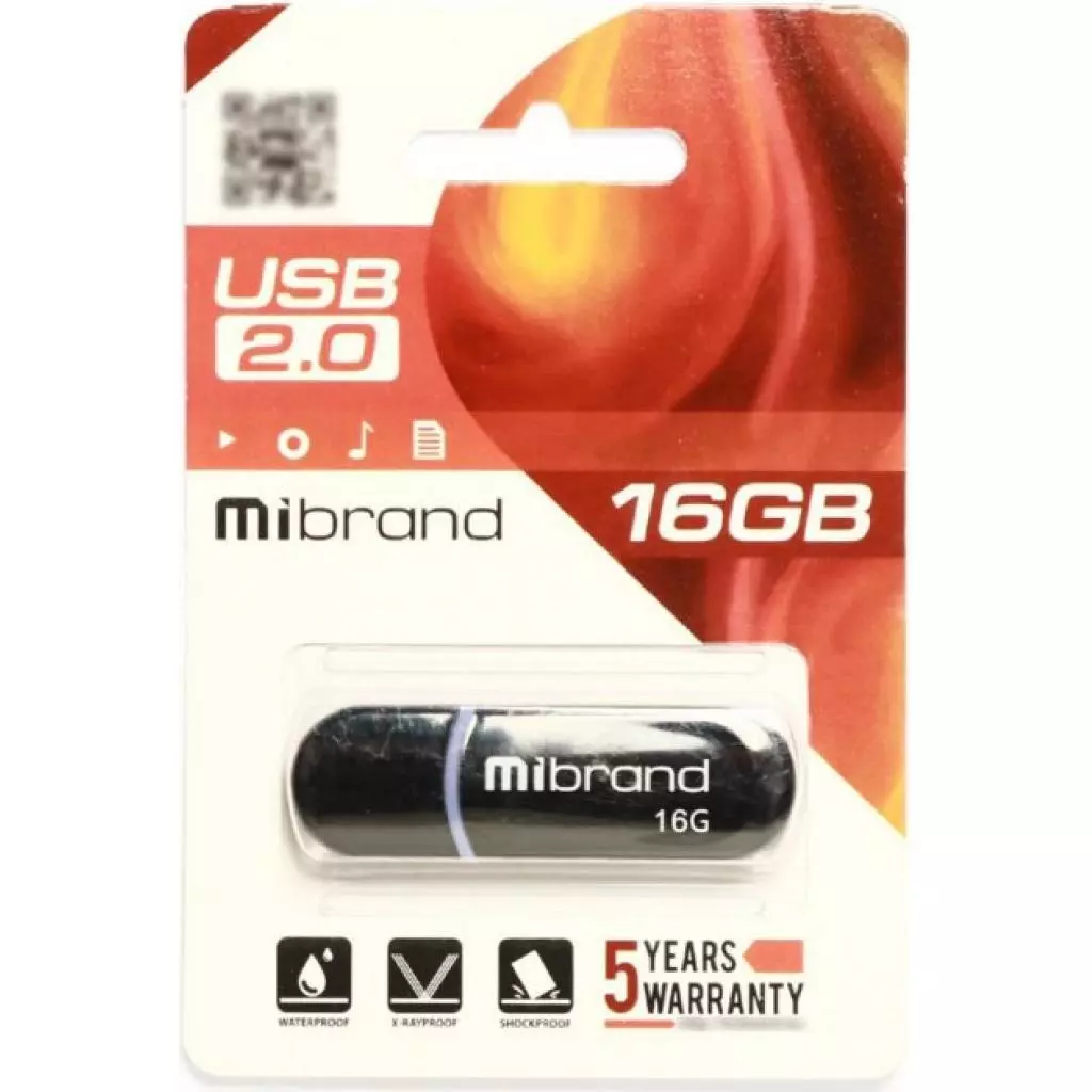 USB флеш накопитель Mibrand 16GB Panther Black USB 2.0 (MI2.0/PA16P2B) - 1 USB флеш накопитель Mibrand 16GB Panther Black USB 2.0 (MI2.0/PA16P2B) - 1