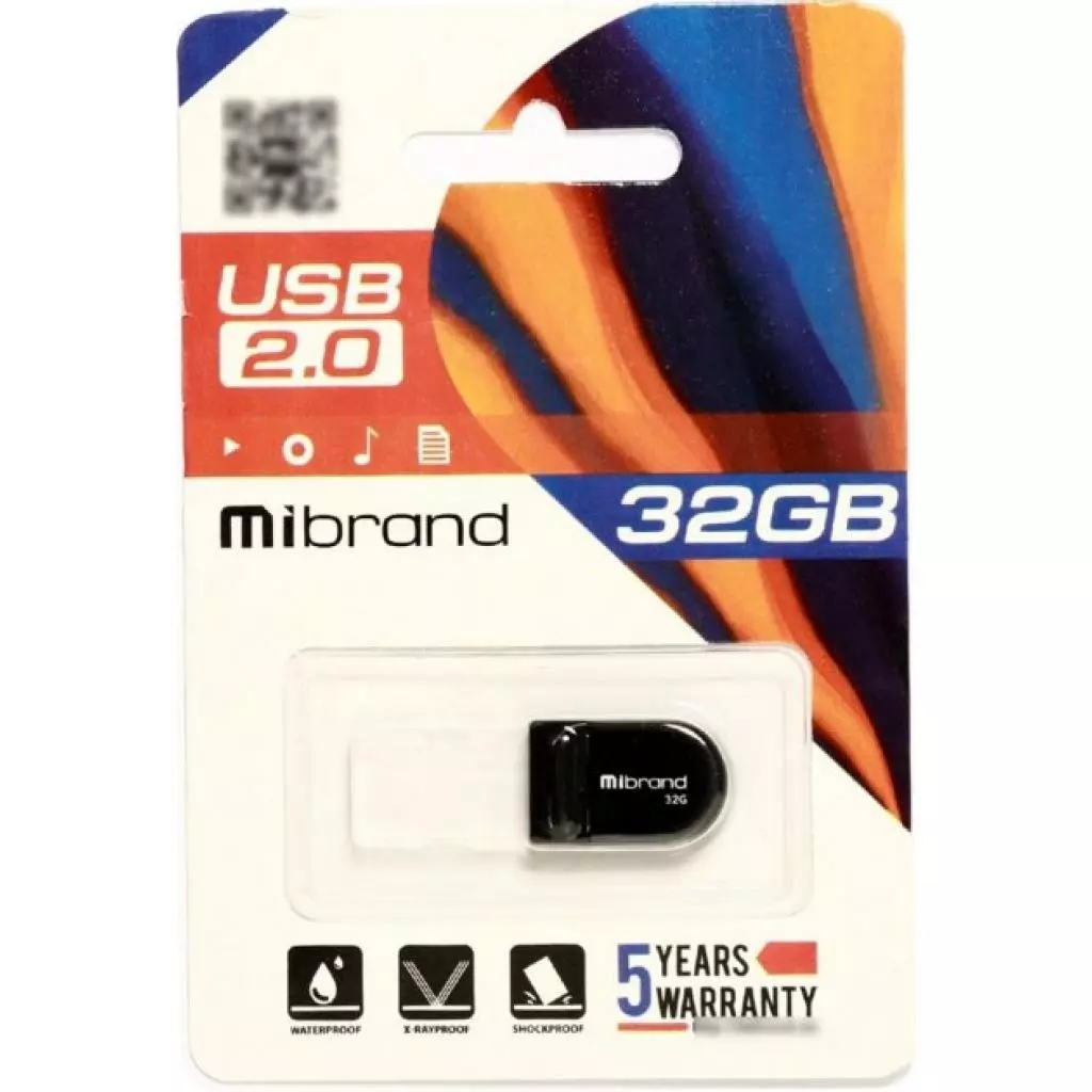 USB флеш накопитель Mibrand 32GB Scorpio Black USB 2.0 (MI2.0/SC32M3B) - 1 USB флеш накопитель Mibrand 32GB Scorpio Black USB 2.0 (MI2.0/SC32M3B) - 1