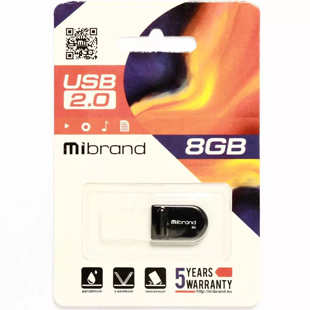 USB флеш накопитель Mibrand 8GB Scorpio Black USB 2.0 (MI2.0/SC8M3B) - 1 USB флеш накопитель Mibrand 8GB Scorpio Black USB 2.0 (MI2.0/SC8M3B) - 1