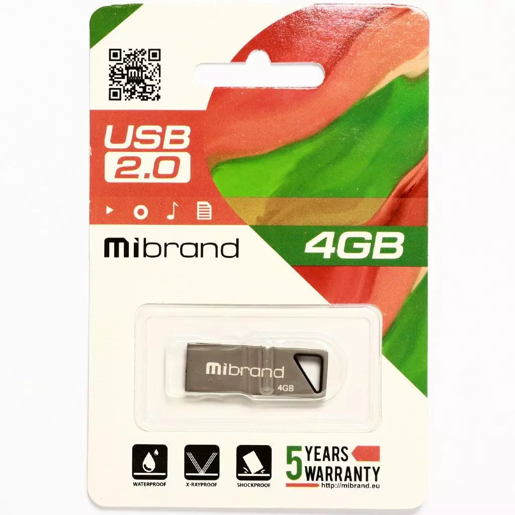 USB флеш накопитель Mibrand 4GB Stingray Grey USB 2.0 (MI2.0/ST4U5G) - 1 USB флеш накопитель Mibrand 4GB Stingray Grey USB 2.0 (MI2.0/ST4U5G) - 1