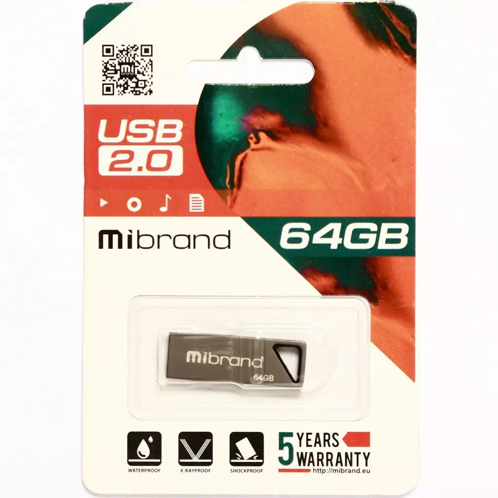 USB флеш накопитель Mibrand 64GB Stingray Grey USB 2.0 (MI2.0/ST64U5G) - 1 USB флеш накопитель Mibrand 64GB Stingray Grey USB 2.0 (MI2.0/ST64U5G) - 1