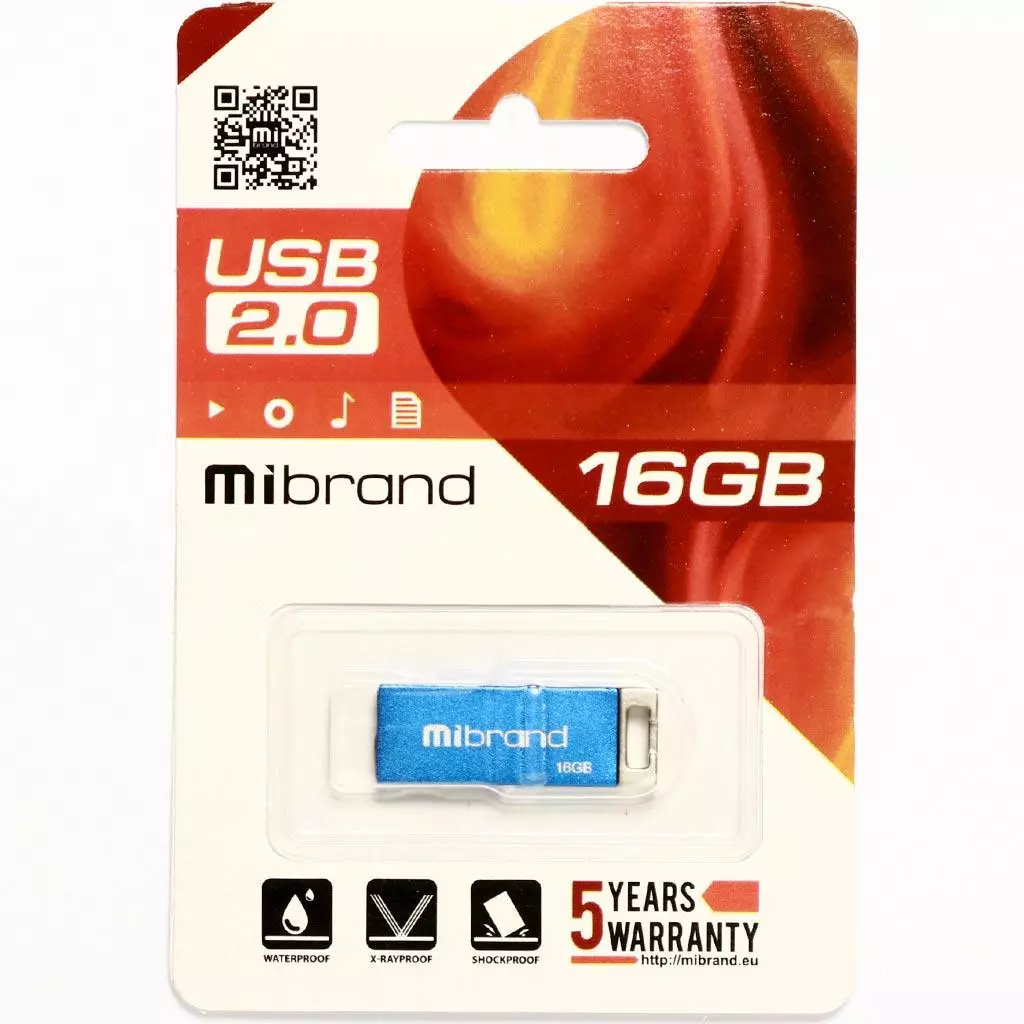 USB флеш накопитель Mibrand 16GB Сhameleon Blue USB 2.0 (MI2.0/CH16U6U) - 1 USB флеш накопитель Mibrand 16GB Сhameleon Blue USB 2.0 (MI2.0/CH16U6U) - 1