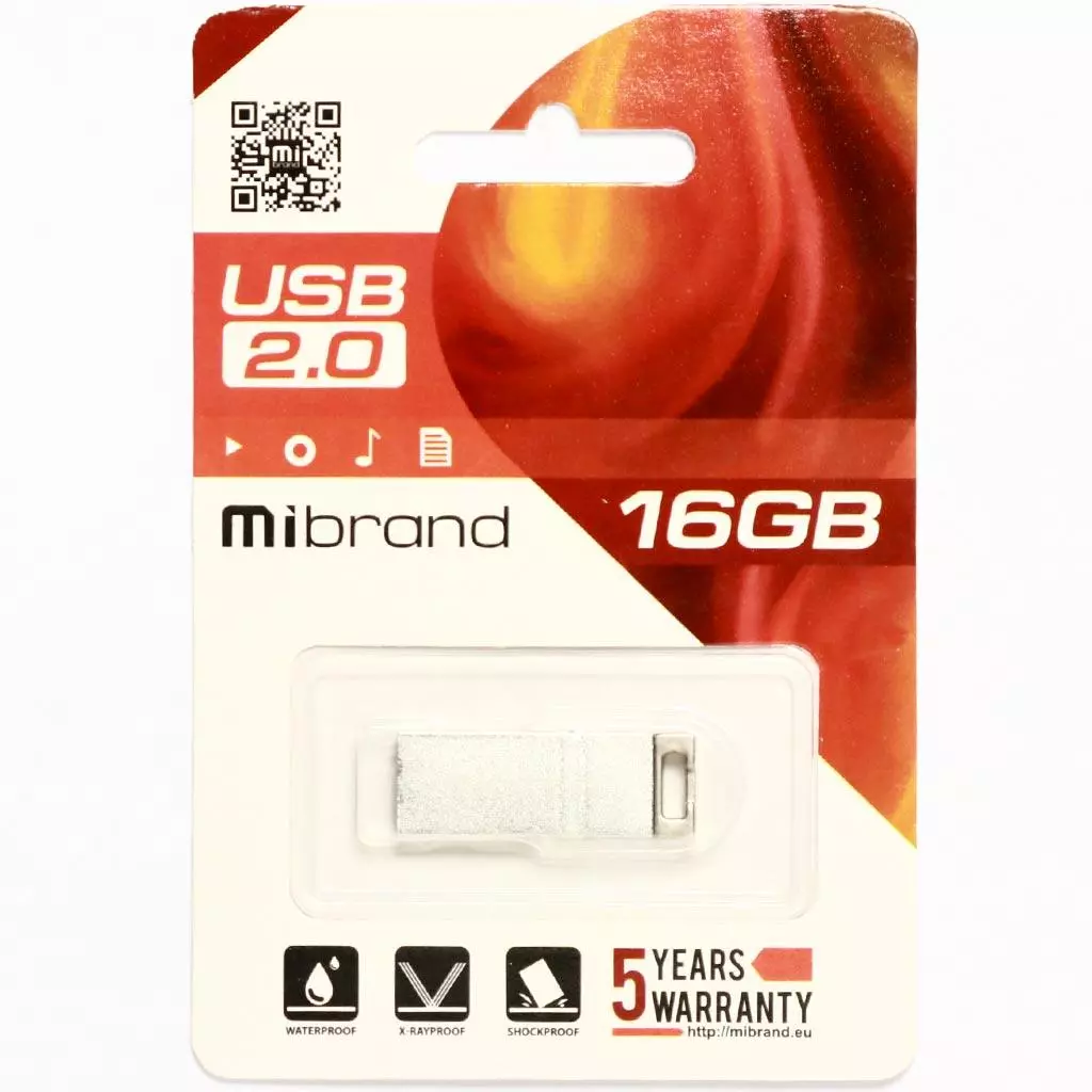 USB флеш накопитель Mibrand 16GB Сhameleon Silver USB 2.0 (MI2.0/CH16U6S) - 1 USB флеш накопитель Mibrand 16GB Сhameleon Silver USB 2.0 (MI2.0/CH16U6S) - 1