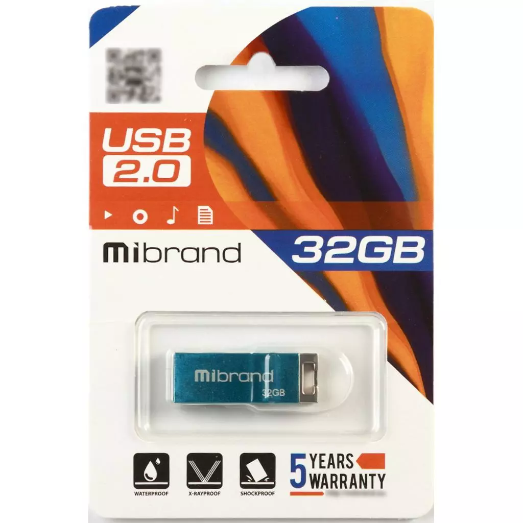 USB флеш накопитель Mibrand 32GB Сhameleon Light Blue USB 2.0 (MI2.0/CH32U6LU) - 1 USB флеш накопитель Mibrand 32GB Сhameleon Light Blue USB 2.0 (MI2.0/CH32U6LU) - 1