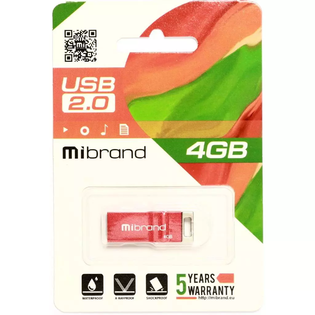 USB флеш накопитель Mibrand 4GB Сhameleon Red USB 2.0 (MI2.0/CH4U6R) - 1 USB флеш накопитель Mibrand 4GB Сhameleon Red USB 2.0 (MI2.0/CH4U6R) - 1