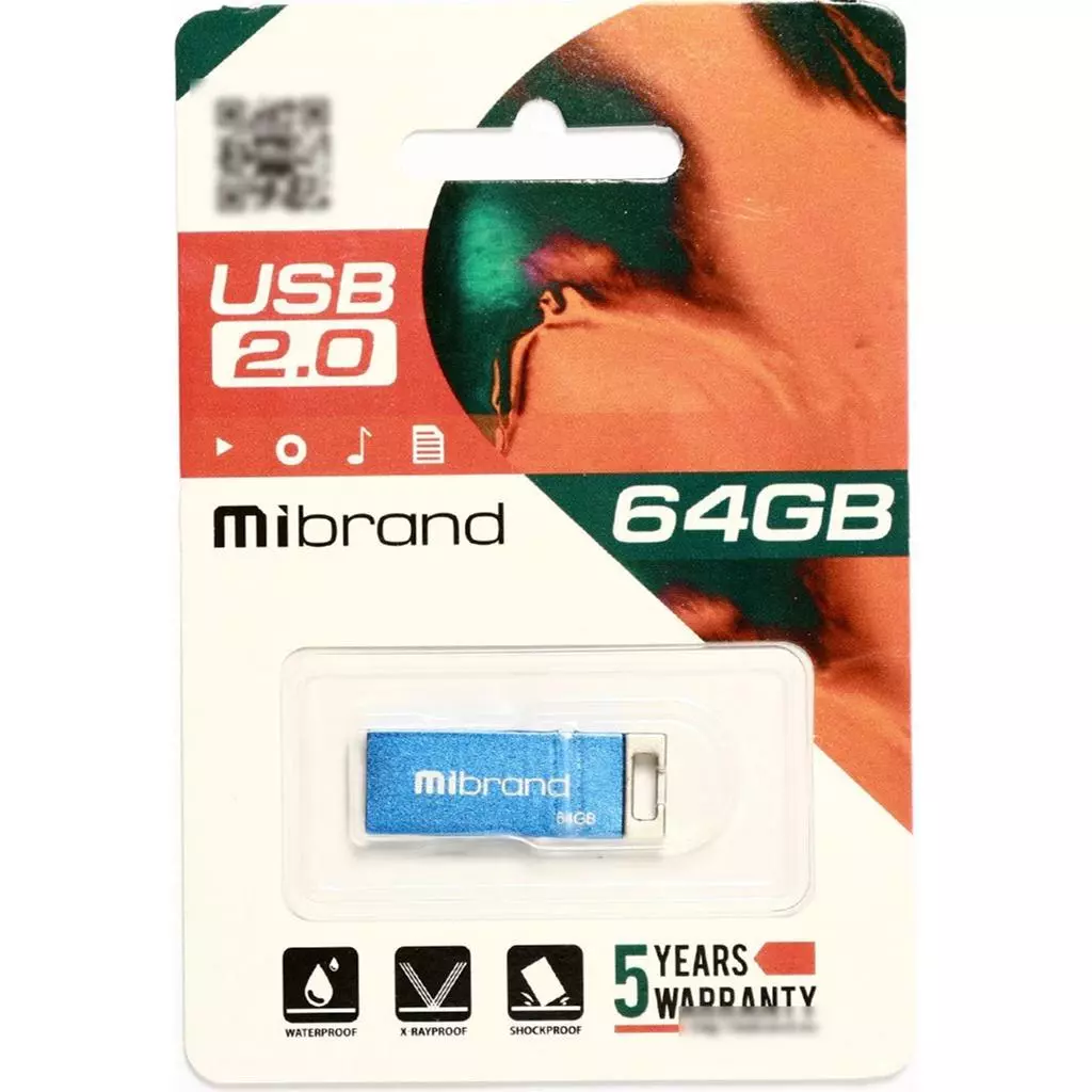USB флеш накопитель Mibrand 64GB Сhameleon Blue USB 2.0 (MI2.0/CH64U6U) - 1 USB флеш накопитель Mibrand 64GB Сhameleon Blue USB 2.0 (MI2.0/CH64U6U) - 1