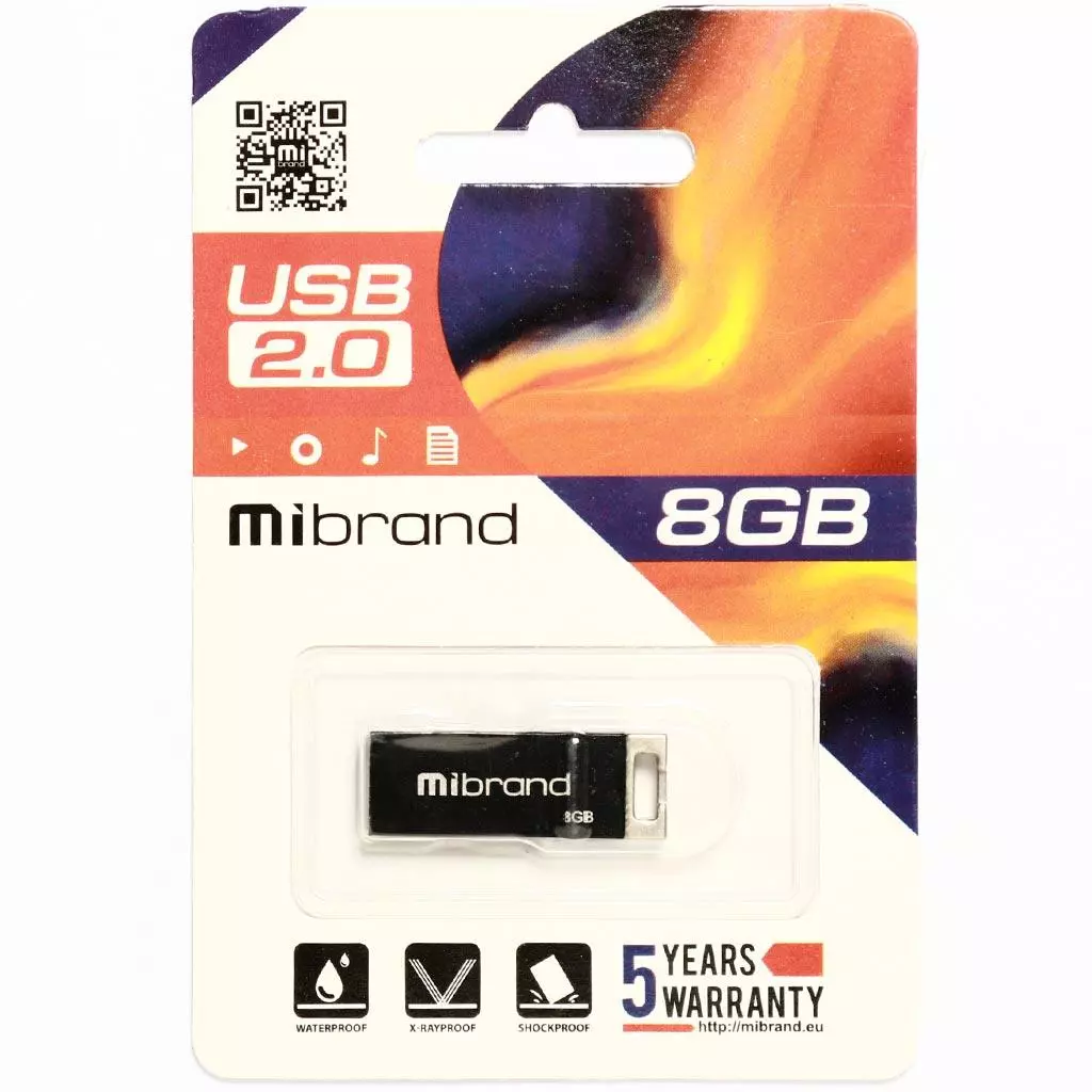 USB флеш накопитель Mibrand 8GB Сhameleon Black USB 2.0 (MI2.0/CH8U6B) - 1 USB флеш накопитель Mibrand 8GB Сhameleon Black USB 2.0 (MI2.0/CH8U6B) - 1