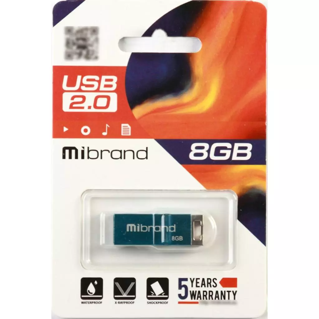 USB флеш накопитель Mibrand 8GB Сhameleon Light Blue USB 2.0 (MI2.0/CH8U6LU) - 1