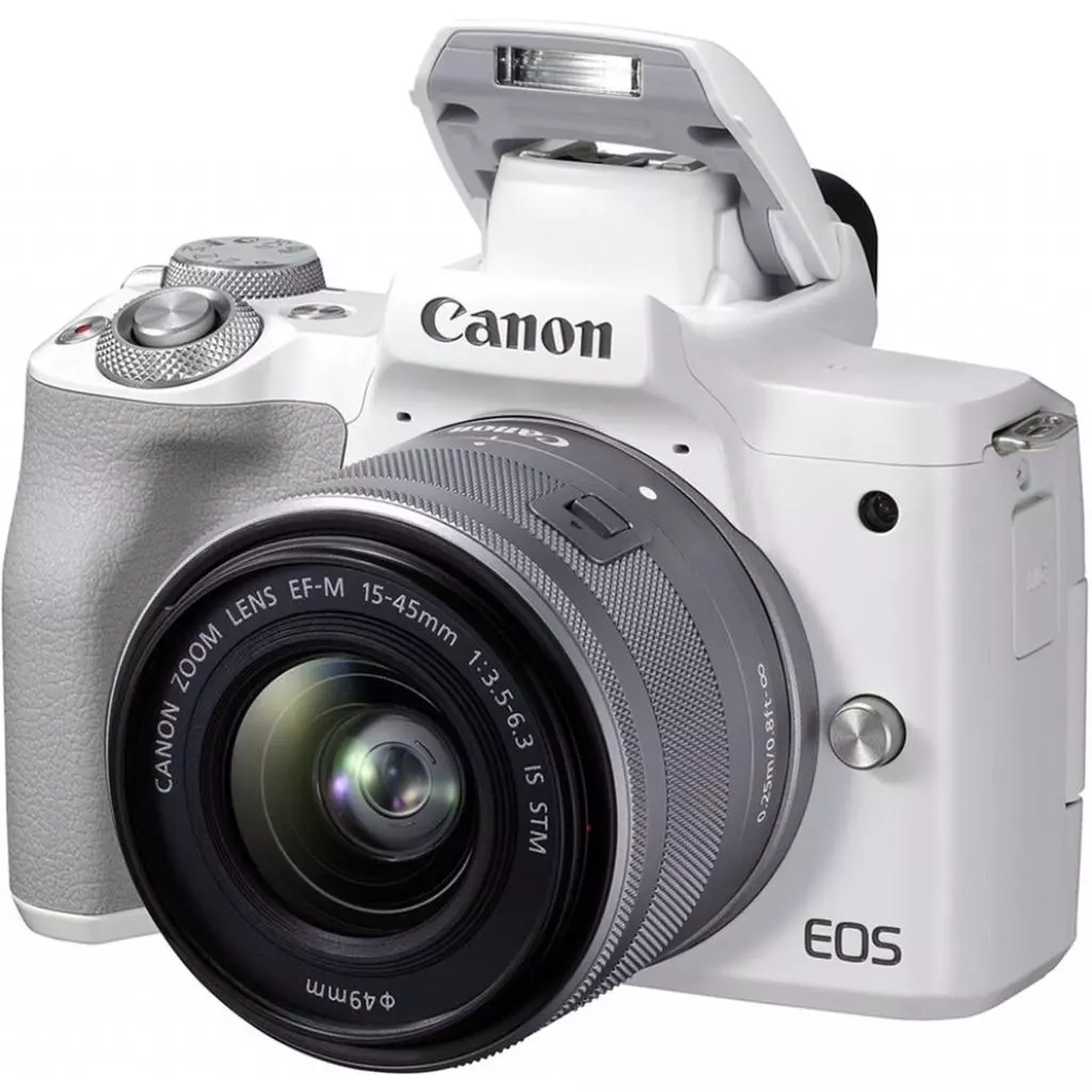 Цифровой фотоаппарат Canon EOS M50 Mk2 + 15-45 IS STM Kit White (4729C028) - 4