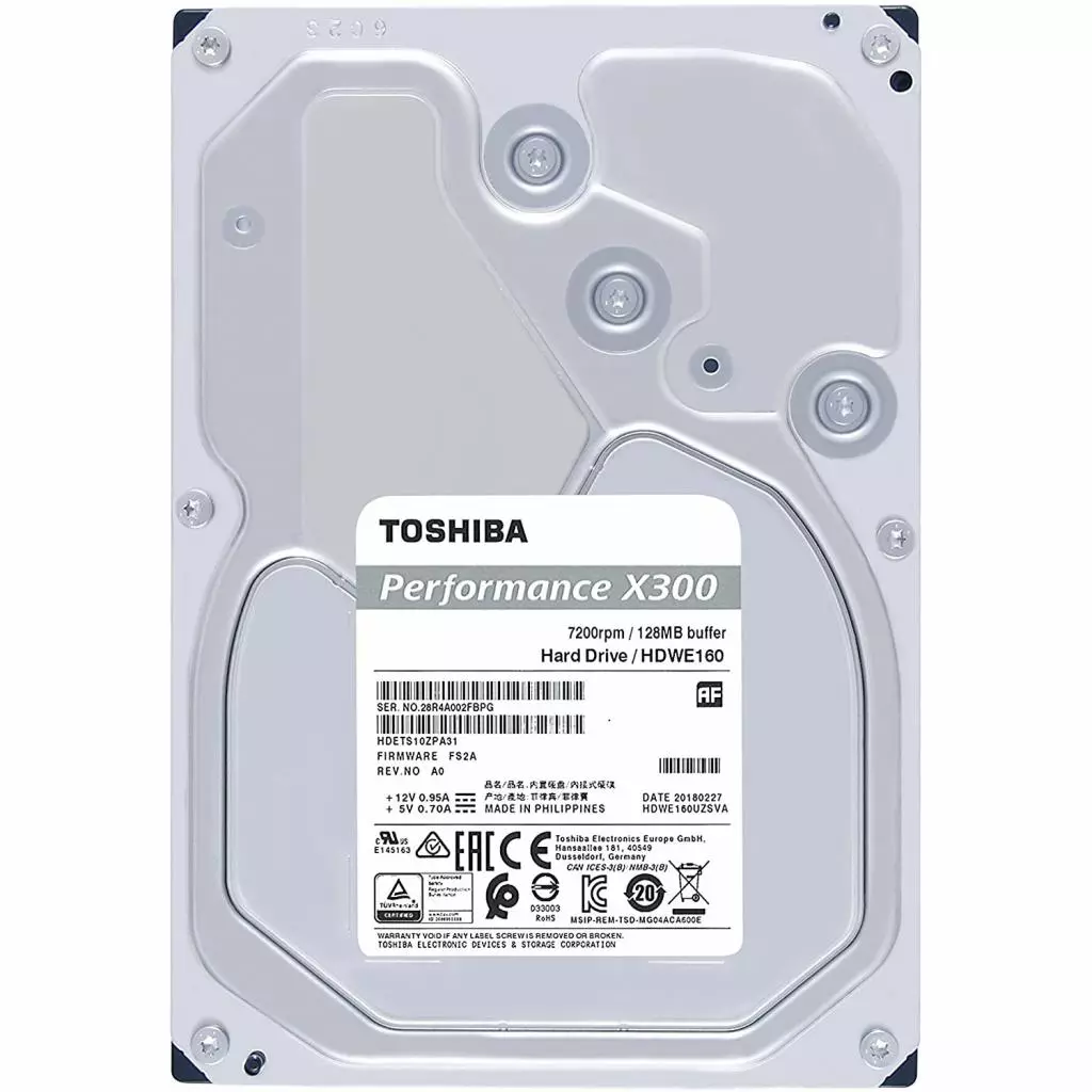Жесткий диск 3.5" 16TB Toshiba (HDWR31GUZSVA) - 2 Жесткий диск 3.5" 16TB Toshiba (HDWR31GUZSVA) - 2