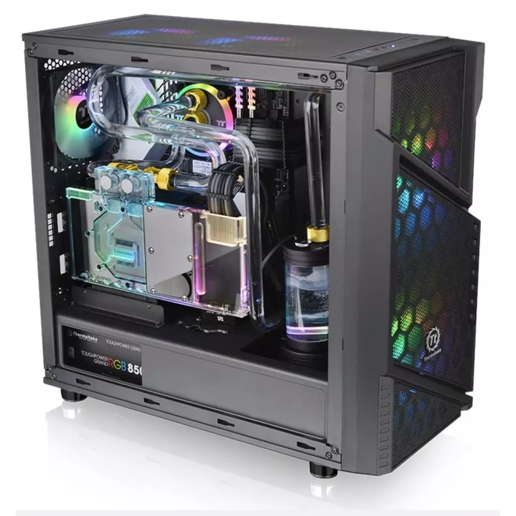 Фитинг для СВО ThermalTake Pacific G1/4 90 Degree Adapter - Gold/DIY LCS/Fitting (CL-W268-CU00GD-A) - 3