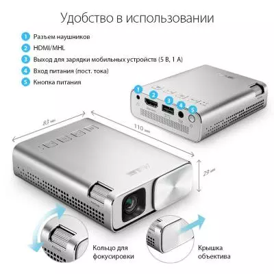 Проектор ASUS ZenBeam E1 (90LJ0080-B00520) - 3