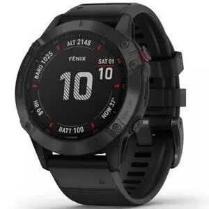 Смарт-часы Garmin fenix 6, Pro and Sapphire editions, Black with Black Band, G (010-02158-02)