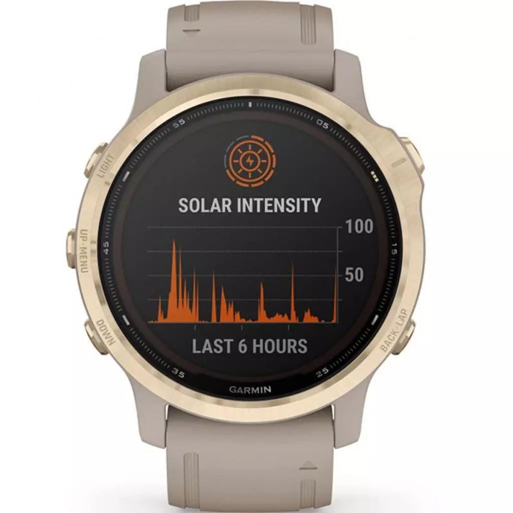 Смарт-часы Garmin fenix 6S Pro Solar, Light Gold with Light Sand Band, GPS nav (010-02409-11) - 7