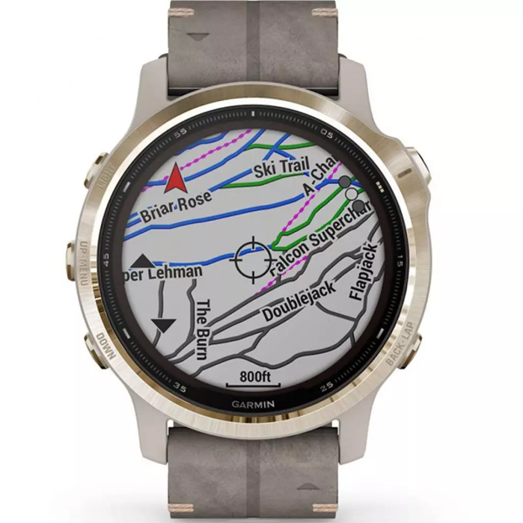 Смарт-часы Garmin fenix 6S Pro Solar, Light Gold with Shale Gray Suede Band, G (010-02409-26) - 1 Смарт-часы Garmin fenix 6S Pro Solar, Light Gold with Shale Gray Suede Band, G (010-02409-26) - 1