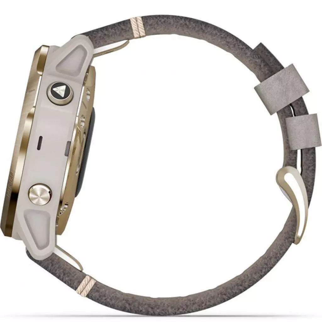 Смарт-часы Garmin fenix 6S Pro Solar, Light Gold with Shale Gray Suede Band, G (010-02409-26) - 4 Смарт-часы Garmin fenix 6S Pro Solar, Light Gold with Shale Gray Suede Band, G (010-02409-26) - 4