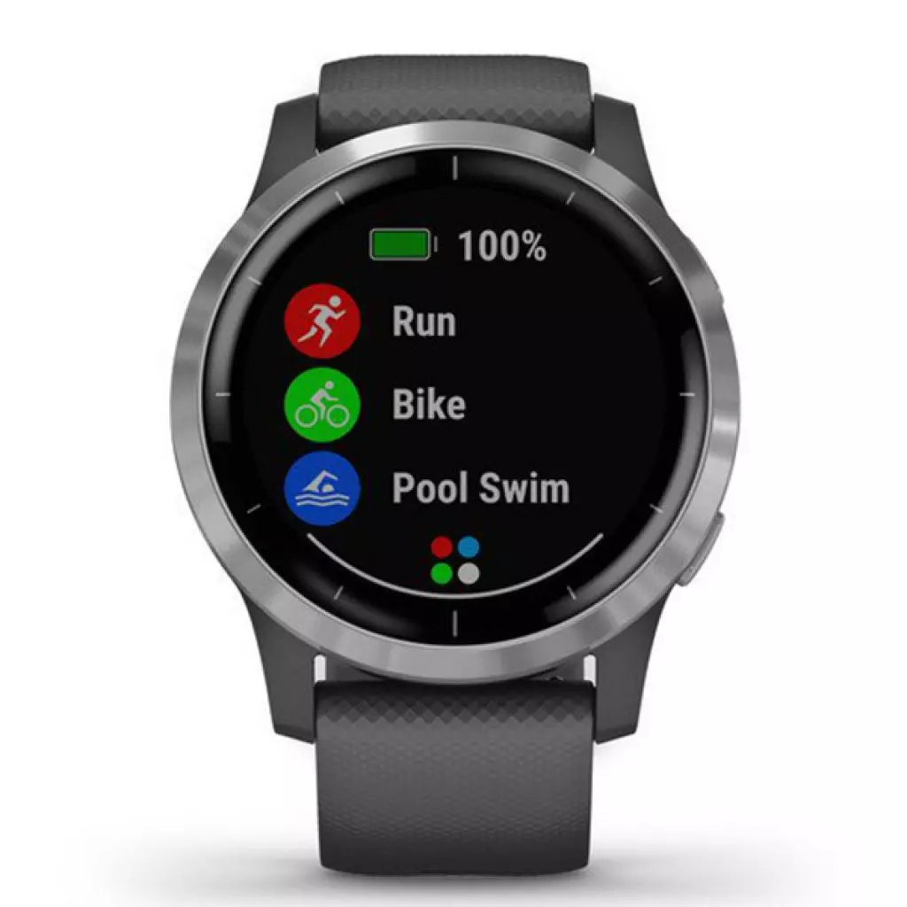 Смарт-часы Garmin vivoactive 4, Shadow Grey with Silver Hardware, GPS navy (010-02174-03) - 1 Смарт-часы Garmin vivoactive 4, Shadow Grey with Silver Hardware, GPS navy (010-02174-03) - 1