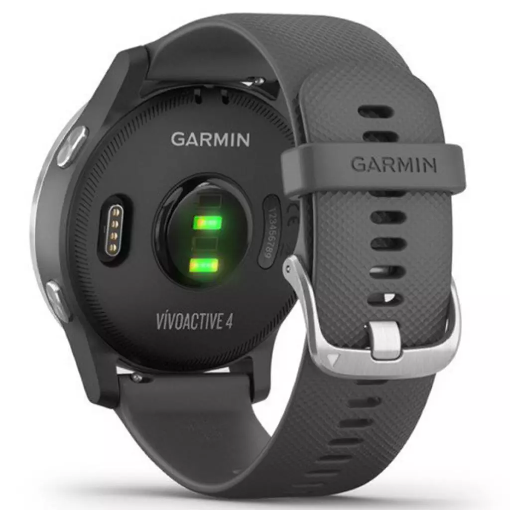 Смарт-часы Garmin vivoactive 4, Shadow Grey with Silver Hardware, GPS navy (010-02174-03) - 4 Смарт-часы Garmin vivoactive 4, Shadow Grey with Silver Hardware, GPS navy (010-02174-03) - 4