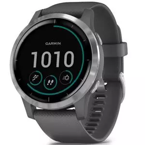 Смарт-часы Garmin vivoactive 4, Shadow Grey with Silver Hardware, GPS navy (010-02174-03)