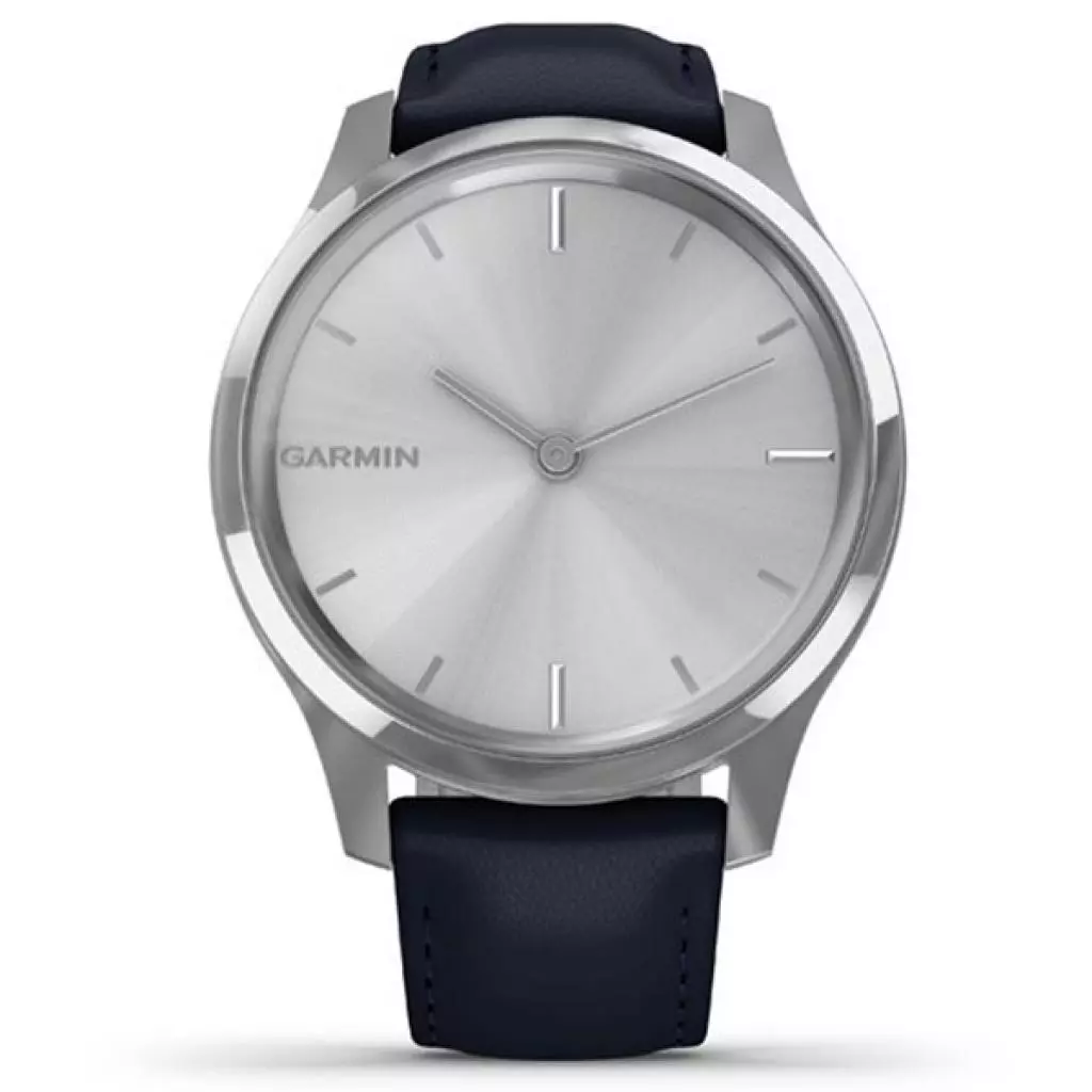 Смарт-часы Garmin vivomove Luxe, S/E EU, Silver, Navy, Leather (010-02241-20) - 1