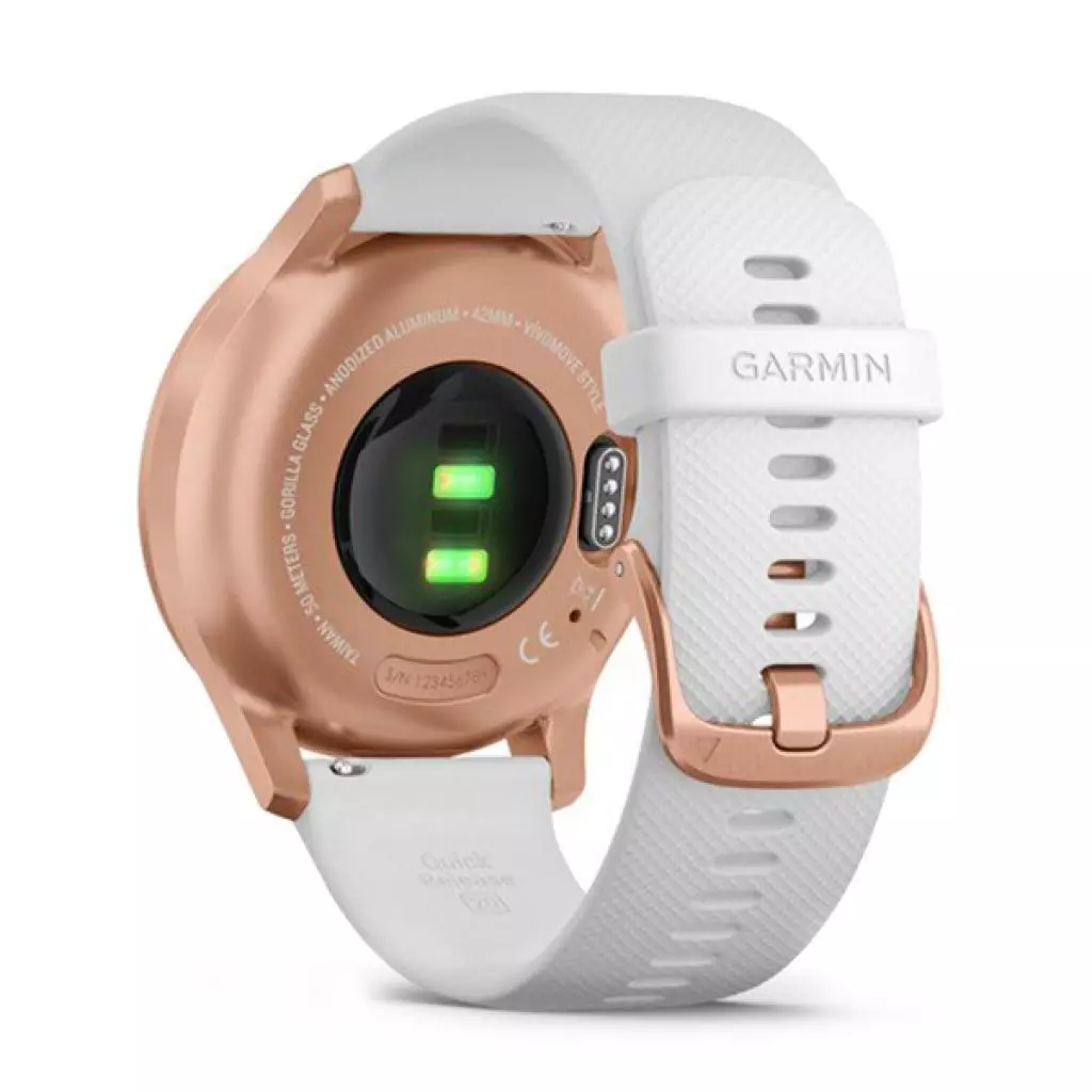 Смарт-часы Garmin vivomove Style, S/E EU, Rose Gold, White, Silicone (010-02240-20) - 4 Смарт-часы Garmin vivomove Style, S/E EU, Rose Gold, White, Silicone (010-02240-20) - 4