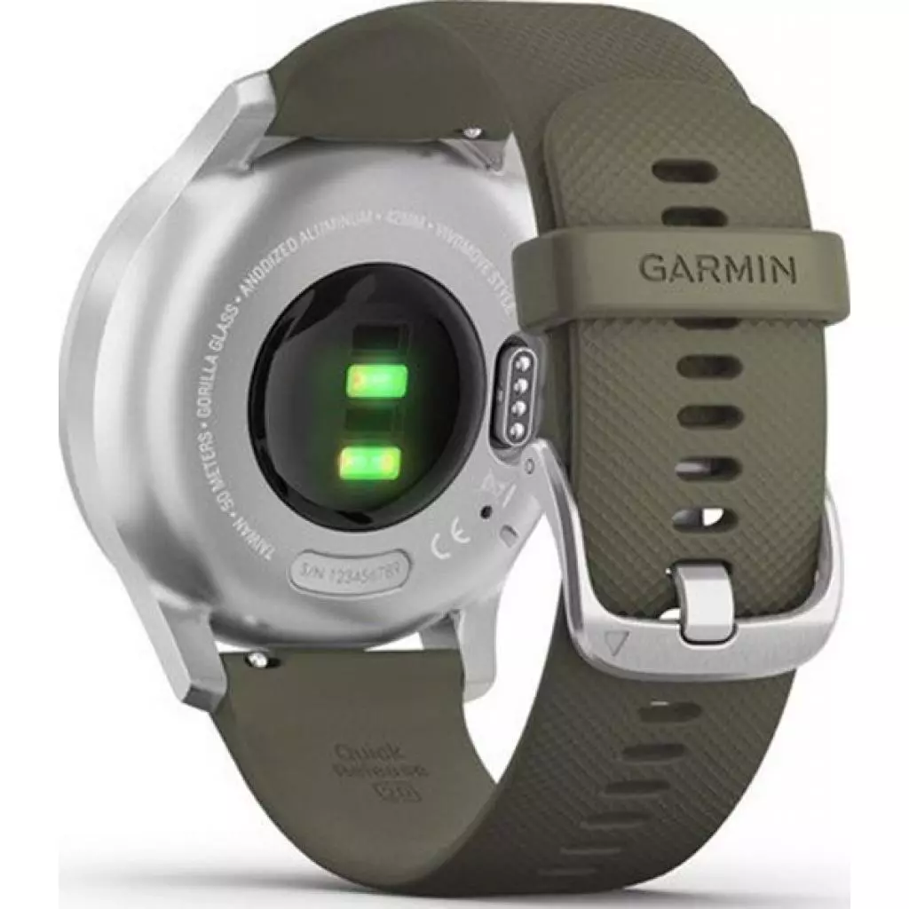 Смарт-часы Garmin vivomove Style, Silver, Moss, Silicone (010-02240-21) - 5 Смарт-часы Garmin vivomove Style, Silver, Moss, Silicone (010-02240-21) - 5