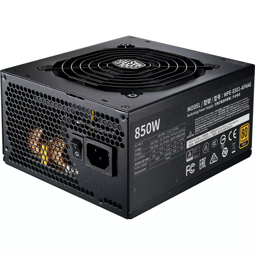Блок питания CoolerMaster 850W MWE Gold V2 FM (MPE-8501-AFAAG-EU) - 1 Блок питания CoolerMaster 850W MWE Gold V2 FM (MPE-8501-AFAAG-EU) - 1