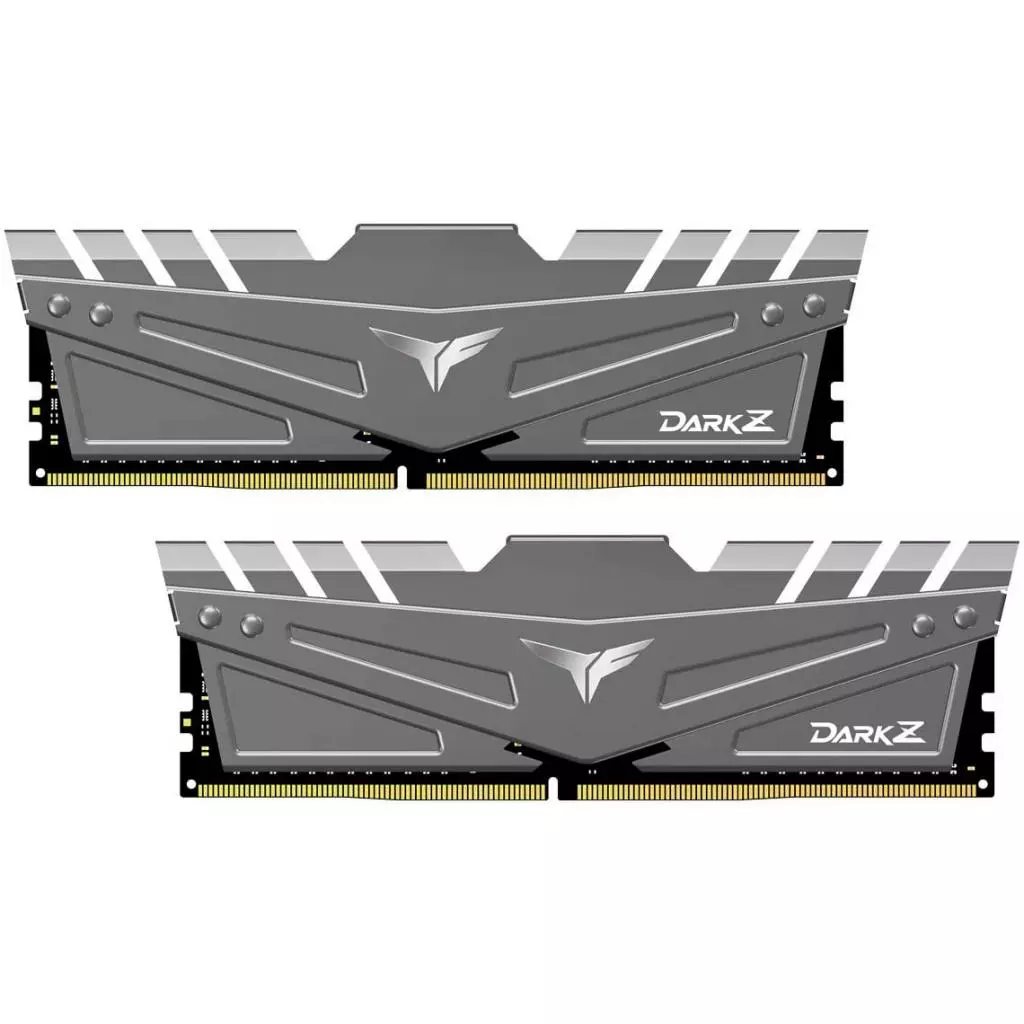 Модуль памяти для компьютера DDR4 16GB (2x8GB) 3600 MHz T-Force Dark Z Gray Team (TDZGD416G3600HC18JDC01)