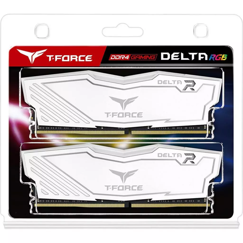 Модуль памяти для компьютера DDR4 16GB (2x8GB) 3600 MHz T-Force Delta White RGB Team (TF4D416G3600HC18JDC01) - 1 Модуль памяти для компьютера DDR4 16GB (2x8GB) 3600 MHz T-Force Delta White RGB Team (TF4D416G3600HC18JDC01) - 1