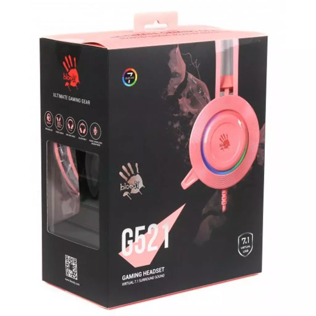 Наушники A4Tech Bloody G521 Pink - 5 Наушники A4Tech Bloody G521 Pink - 5