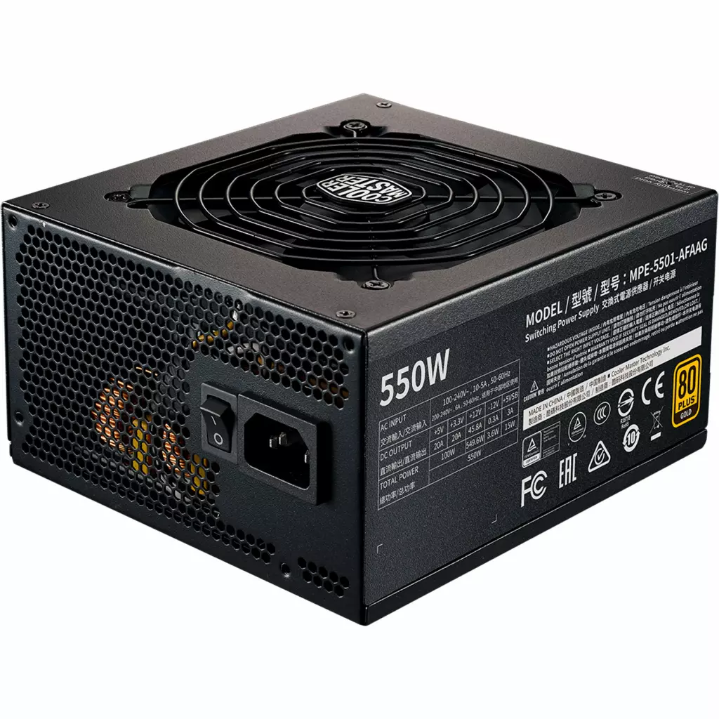 Блок питания CoolerMaster 550W MWE GOLD 550 - V2 (MPE-5501-AFAAG-EU) - 1 Блок питания CoolerMaster 550W MWE GOLD 550 - V2 (MPE-5501-AFAAG-EU) - 1