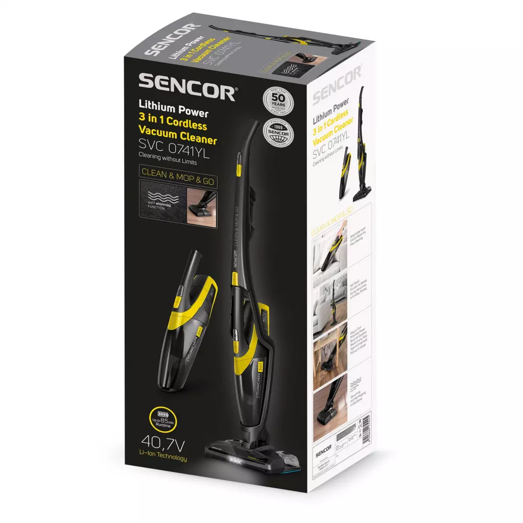Пылесос Sencor SVC0741YL - 9 Пылесос Sencor SVC0741YL - 9