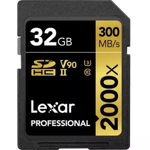 Карта памяти Lexar 32GB SDHC class 10 UHS-II V90 U3 2000x (LSD2000032G-BNNNG)