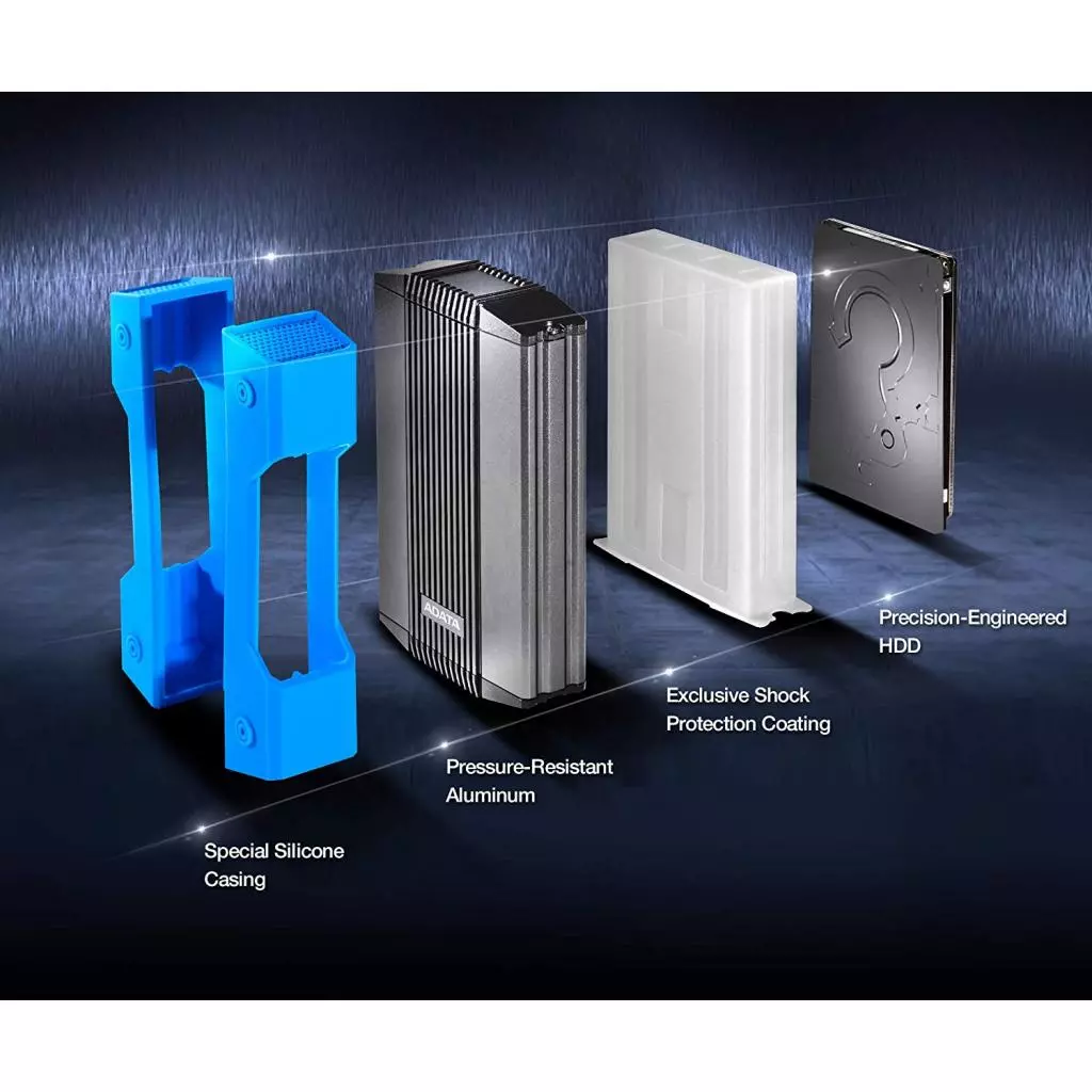 Внешний жесткий диск 2.5" 4TB ADATA (AHD830-4TU31-CBL) - 6