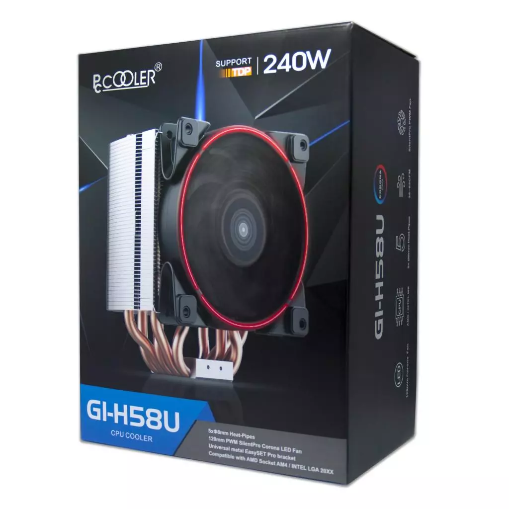 Кулер для процессора PcСooler GI-H58U CORONA B - 8 Кулер для процессора PcСooler GI-H58U CORONA B - 8