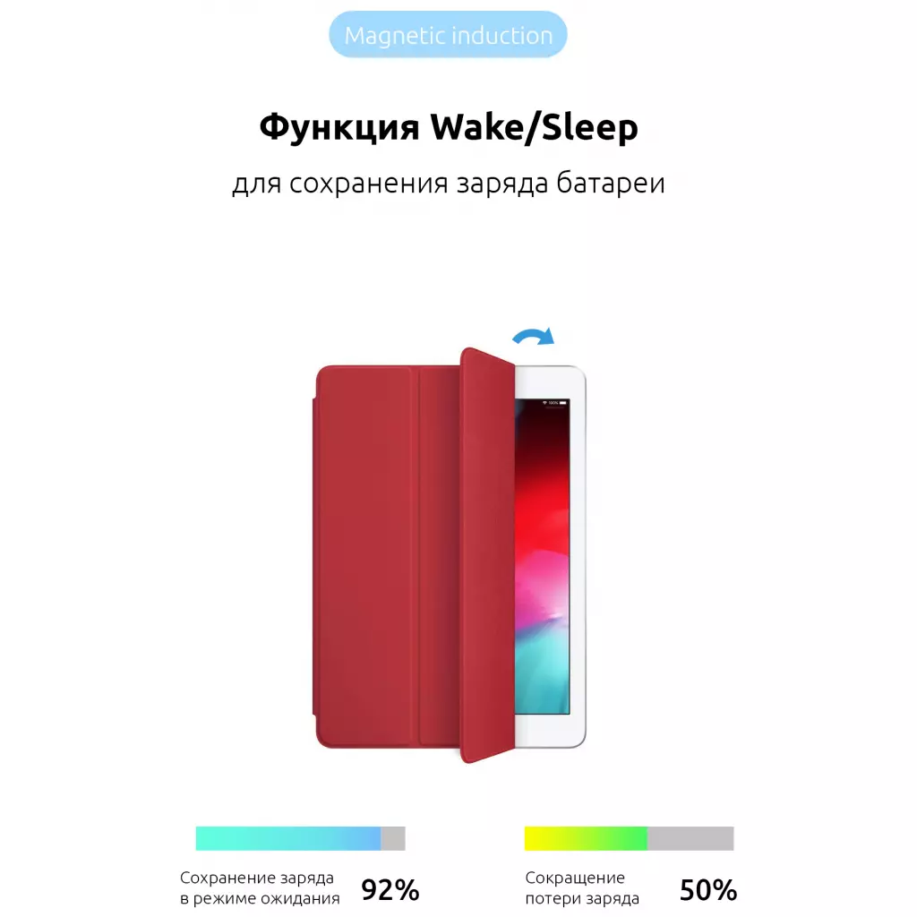 Чехол для планшета Armorstandart Smart Case iPad Mini 5 (2019) Red (ARM54805) - 1