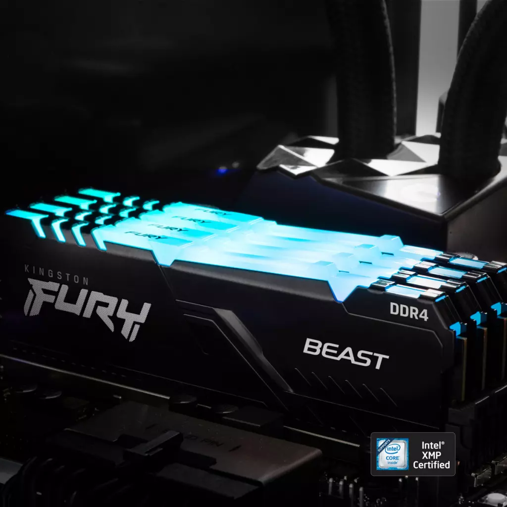 Модуль памяти для компьютера DDR4 4GB 3000 MHz Fury Beast RGB Kingston Fury (ex.HyperX) (KF430C15BBA/8) - 9 Модуль памяти для компьютера DDR4 4GB 3000 MHz Fury Beast RGB Kingston Fury (ex.HyperX) (KF430C15BBA/8) - 9