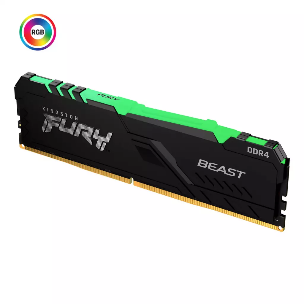 Модуль памяти для компьютера DDR4 4GB 3000 MHz Fury Beast RGB Kingston Fury (ex.HyperX) (KF430C15BBA/8)
