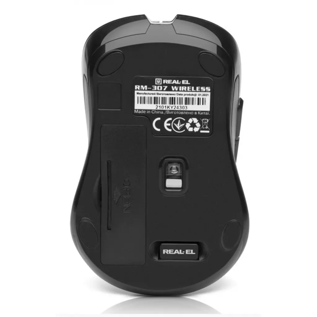 Мышка REAL-EL RM-307 Wireless Black - 7 Мышка REAL-EL RM-307 Wireless Black - 7