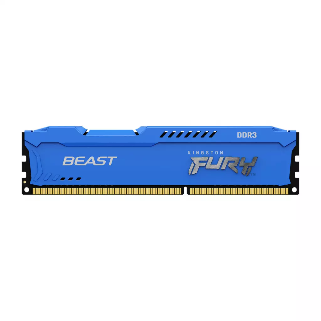 Модуль памяти для компьютера DDR3 8GB 1600 MHz Fury Beast Blue Kingston Fury (ex.HyperX) (KF316C10B/8) - 1 Модуль памяти для компьютера DDR3 8GB 1600 MHz Fury Beast Blue Kingston Fury (ex.HyperX) (KF316C10B/8) - 1